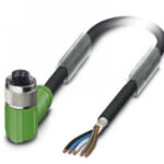 M12 givarkabel, 10m, Vinklad